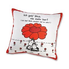 Sheepworld 40854 Baumwollkissen "Ich geb' Dich nie mehr her!"