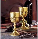 Grape Harvest Solid Brass Goblet