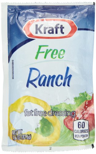 Kraft Ranch Dressing, Fat Free, 1.5-Ounce Pouches (Pack of 60)