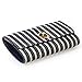 BMC Womens Soft Twine Knitted Stripe Pattern Envelope Flap Fashion Clutch