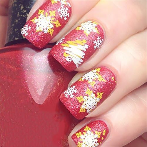 QA 1pc Nail Art Stamping Plate Cute Snowflake Design QA58