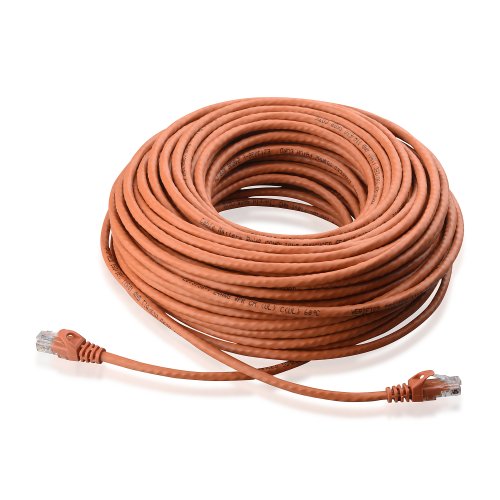Cable Matters Cat6 Snagless Ethernet Patch Cable in Orange 100 Feet