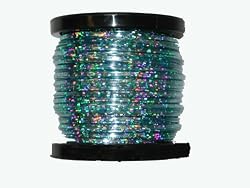 50 yd Fluorescent Light Blue w/ Silver Holographic CraftLace Spool