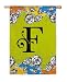 Gablecrest Monogram Silk Reflections Regular Size Flag - F