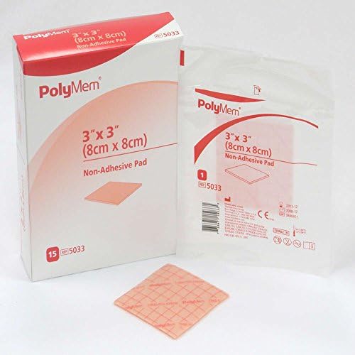 PolyMem Non-Adhesive Wound Dressing, Sterile, Foam, 3' X 3' Pad, 5033 (Case of 60)