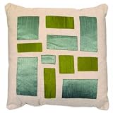 Andonite Turquoise Lime 18-Inch by 18-Inch Pillow by 