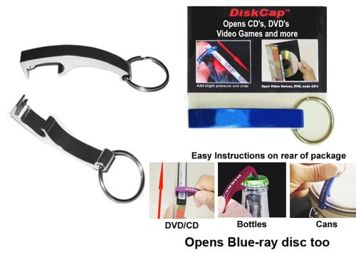 Package Opener -Opens Dvd, Cd, Blu-ray Discs, Bottle Tops & Paint Can Lids- 5 Unit Pack