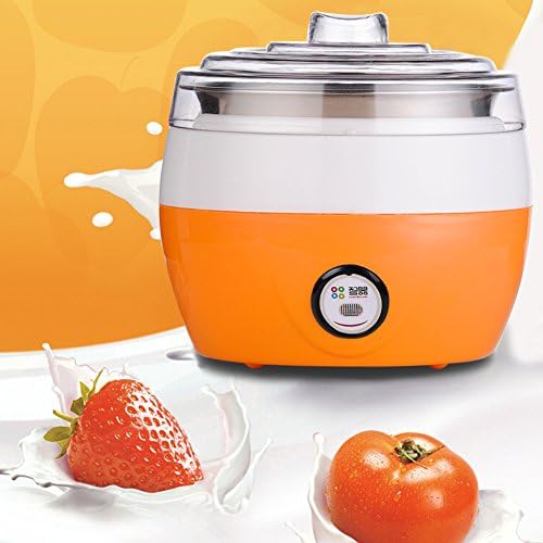 Ledafei 1L Homemade Organic Electric Yoghurt Maker Automatic Machine Healthy Home Made Electric Tool US Plug,220V (Orange)