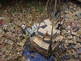 Indonesian Navy Sailors Load Boxes of Aid Bound for Banda Aceh into a Container Ship Photographic Poster Print, 40x30