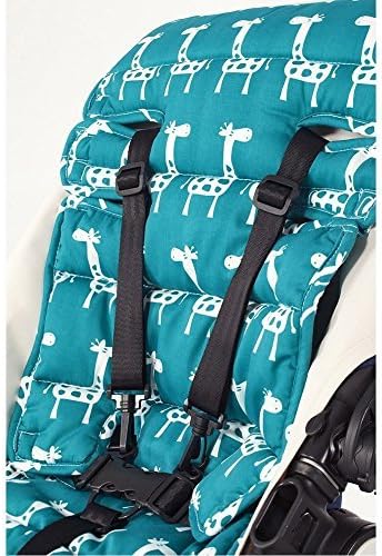 Outlook Universal Pram Travel Comfy Liner Teal Giraffe Design