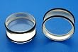 Large Gauge - 38mm/ 1 1/2in - Super Acrylic Solid Plain Plug - Clear - Sold as a Pair