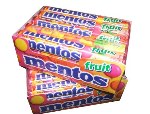 Mentos Chewy Candy, Mixed Fruit Flavor, 1.32 Ounce Rolls-(pack of 30) by Perfetti