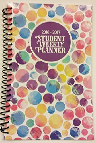 Student Weekly Planner 2016 2017 (Watercolor Polkadots)