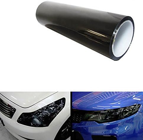 CAMHOHO 48"x12" 30x120cm Auto Car Smoked Black Bumper Hood Paint Protection Tint Vinyl Film Headlight Taillights Fog Lights Sheet Car Stickers