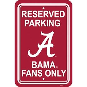 NCAA Alabama Crimson Tide 12-by-18 inch Plastic Parking Sign