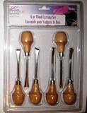 6 Pc Wood Carving Knife Chisel Set W/large Ball Handles