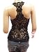 Patty Women Sexy Crochet Eyelet Lace Back Cami Vest Tank Top