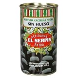 El Serpis Black Pitted Olives, 12.35-Ounce Can (Pack of 6)