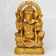 Hand Casted Stone Dust Sitting Ganesh Statue