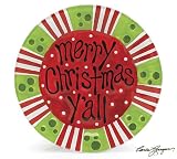 Hand Blown Glass Merry Christmas Y'all 8