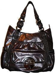 Kathy Van Zeeland Purse Handbag Lock Ups Tote Black