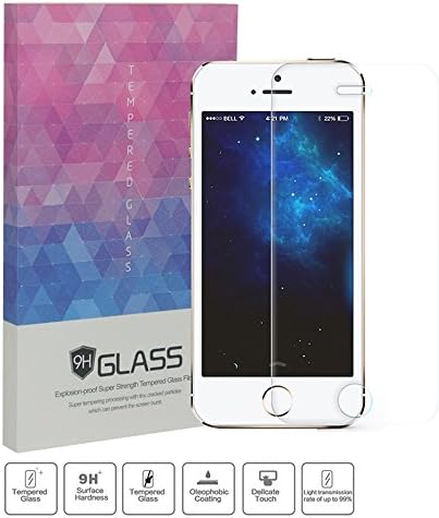 NEEBOOL® For iPhone 5s, iPhone 5, iPhone 5c Screen Protector 2.5D Edge Tempered Glass Protection Film, 0.3mm Anti-scratch&amp; Anti-Fingerprint Film Explosion Steel Membrane Film Protective Film (iPhone 5s)