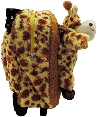 Wheeled Plush Trolley Backpack w/ Removable Plush Spotted Giraffe