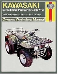 Automotive Parts and Accessories: Kawasaki Bayou & Prairie ATV Haynes Repair Manual (1986 - 2011) - Haynes