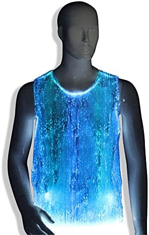 RaveStyle Fiber Optic Shirt (L) - Get Lit - Illuminated Tank Top for Clubbing, Rave, Birthday, EDM, Disco, Orbiting and Dubstep Parties