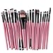 Binmer(TM)20pcs Makeup Brush Set Tools Make-up Toiletry Kit Wool Make Up Brush Set Powder Brush Foundation Brush Eyebrow Eyeliner (Black)