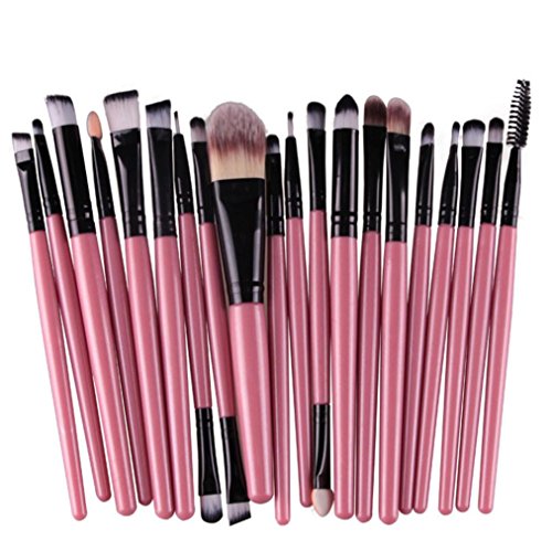 Binmer(TM)20pcs Makeup Brush Set Tools Make-up Toiletry Kit Wool Make Up Brush Set Powder Brush Foundation Brush Eyebrow Eyeliner (Black)