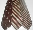 Lot of Mixed 3 Men's Brown Neckties