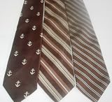 Lot of Mixed 3 Men's Brown Neckties
