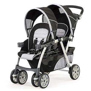 51NjlZFwpcL. SL500 AA300  Chicco Cortina Together Double Stroller   Romantic