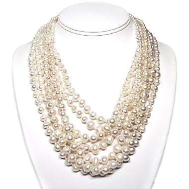 HinsonGayle DIVA Collection Ultra-Luster White Baroque Cultured Pearl Necklace