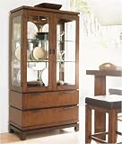 Nautica Home 01-0577-864 Harrison Drummond Single China Cabinet in Medium Brown