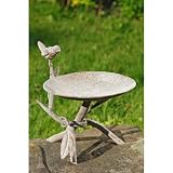 Vogeltränke Landhaus Vogelbad Eisen creme 24cm