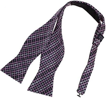 DBA7C04-06 Mens Checked Self-tied Bowtie Microfiber for Xmas Gift By Dan Smith