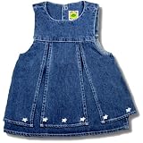 Baby Girl LITTLE STARS Jean Panel Dress by Frogs Frills and Daffodils
