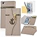 iPhone 5 Case, iPhone 5S Case, XIANA Zipper Purse with Pirate Hook Wallet Leather Case Cover With Credit Card Slots/ Money Holders For iPhone 5 5S(Light Brown),Including A Stylus,Screen Protector and Cleaning Cloth