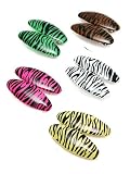 Dozen Pack Zebra Print Hair Clips Set Hair Accessory