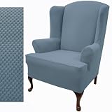 Stretch Pique Light Blue Wing Chair Slipcover SSP 11 51NjssugShL. SL160 Stretch Pique Light Blue Wing Chair Slipcover SSP 11