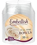 Embellish Hard Plastic 10 Ounce Clear Bowl 20 Count
