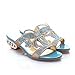 Charm Foot Rhinestone Womens Low Heel Slippers Sandal