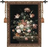 Review ArtExpression  / Bouquet of Majesty - Artist: Riccardo Bianchi - Fabric Size: 53.00 by 43.00 inches Wall Tapestry with hanging rods and tassels included
