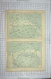 BACON MAP 1894 STAR CONSTELLATIONS ASTRONOMY STARS
