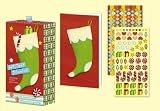 Stocking Holiday Sticker Note Cards (Holiday Trimmings)