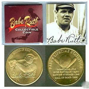 BABE RUTH 24K GOLD PLATED COLLECTIBLE COIN