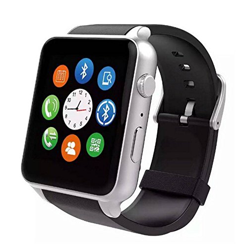 Smart Watch Webest Bluetooth Wrist Watch Phone with SIM Card Slot for IOS iPhone Android Samsung HTC Sony Smartphones(Silver)