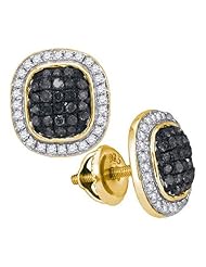 0.55CTW BLACK DIAMOND MICRO-PAVE EARRING